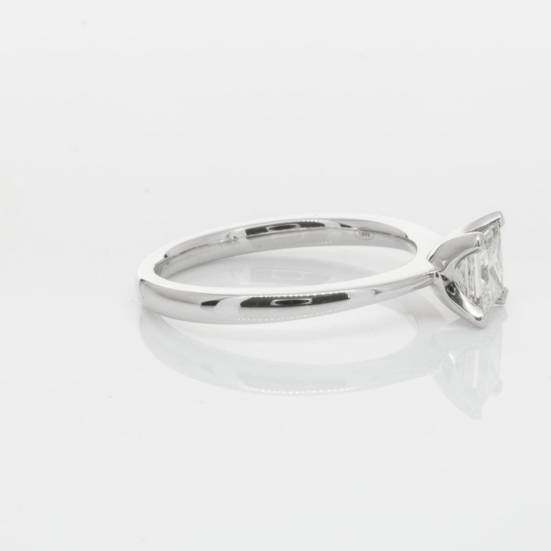 18ct White Gold .71ct Princess Cut Diamond Royale Ring-Ring-Walker & Hall