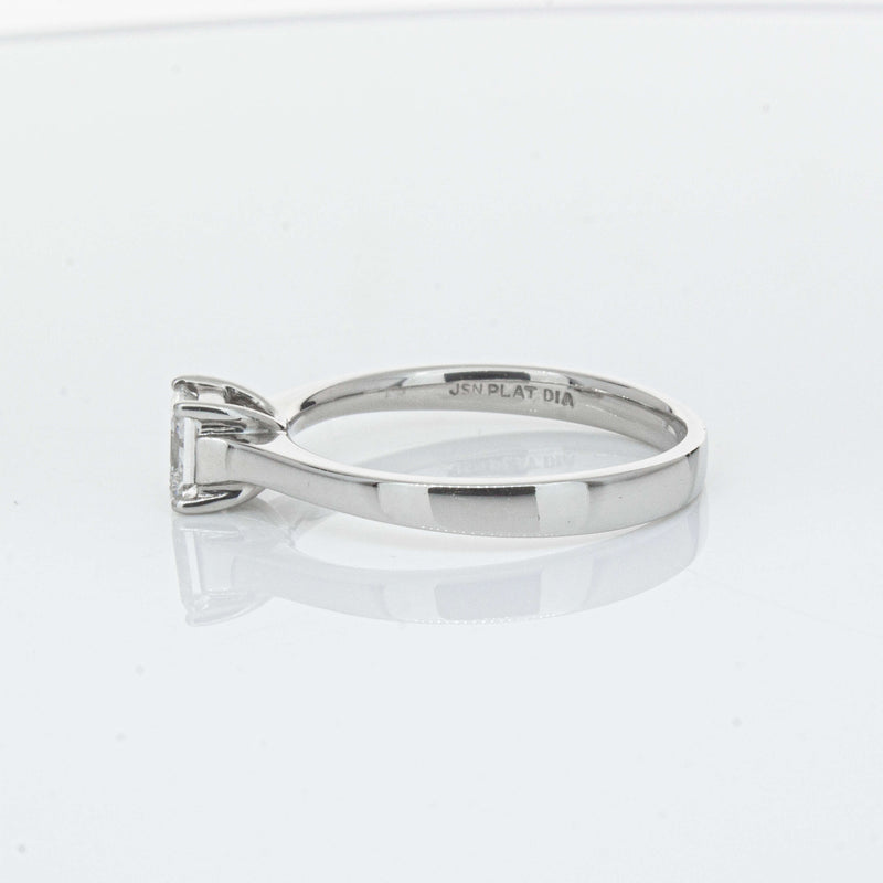 Platinum .50ct Princess Cut Diamond Ring-Ring-Walker & Hall