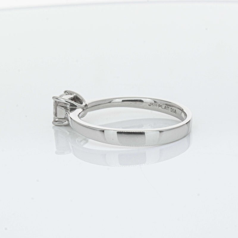 Platinum .50ct Princess Cut Diamond Ring-Ring-Walker & Hall