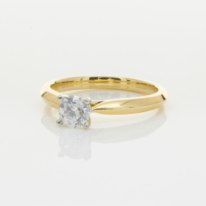 18ct Yellow Gold .50ct Diamond Venetian Ring-Ring-Walker & Hall