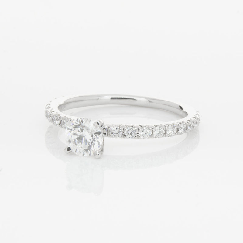 18ct White Gold .51ct Diamond Comet Ring-Ring-Walker & Hall