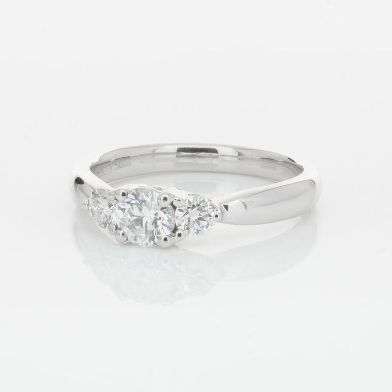 18ct White Gold .39ct Diamond Elysian Ring-Ring-Walker & Hall