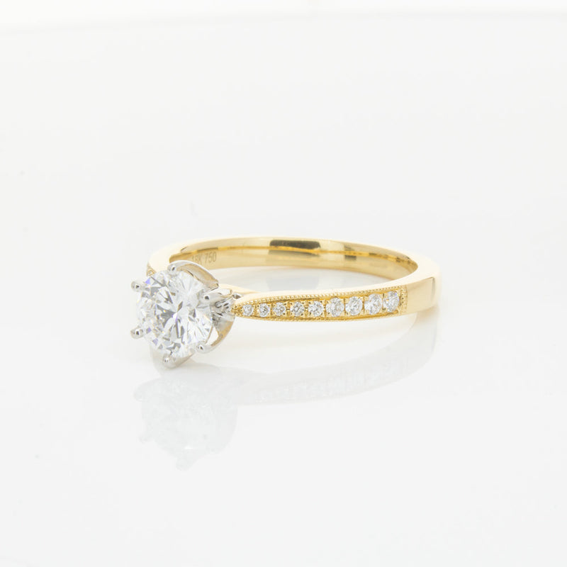 18ct Yellow Gold .74ct Diamond Zenith Ring-Ring-Walker & Hall