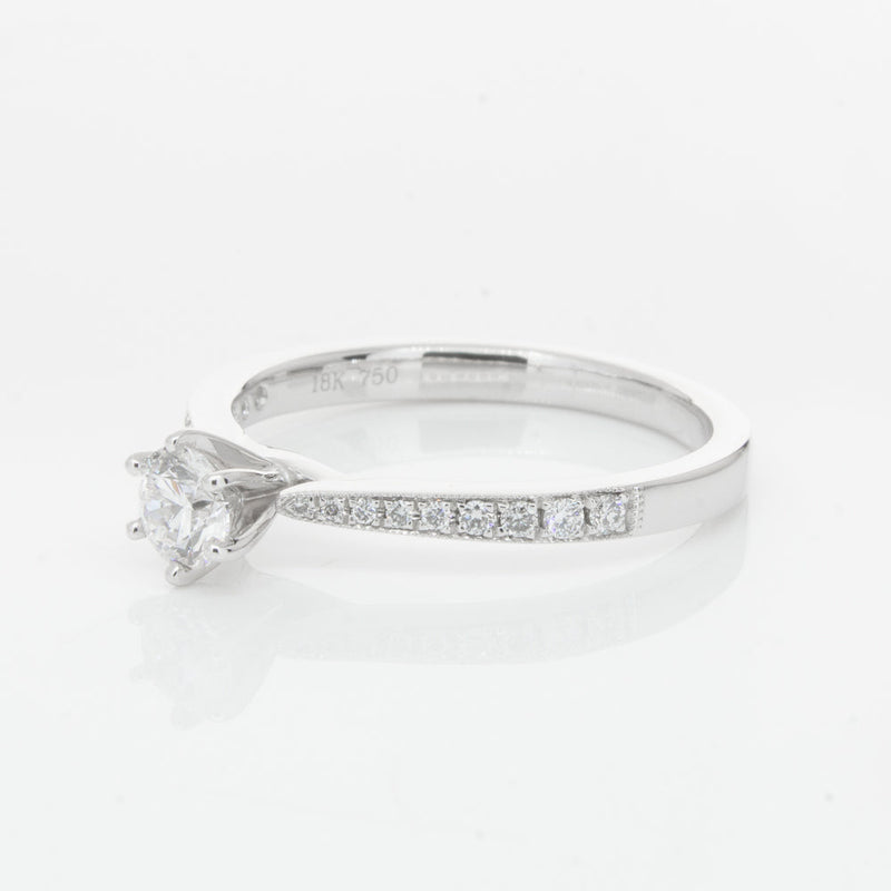 18ct White Gold .30ct Diamond Zenith Ring-Ring-Walker & Hall