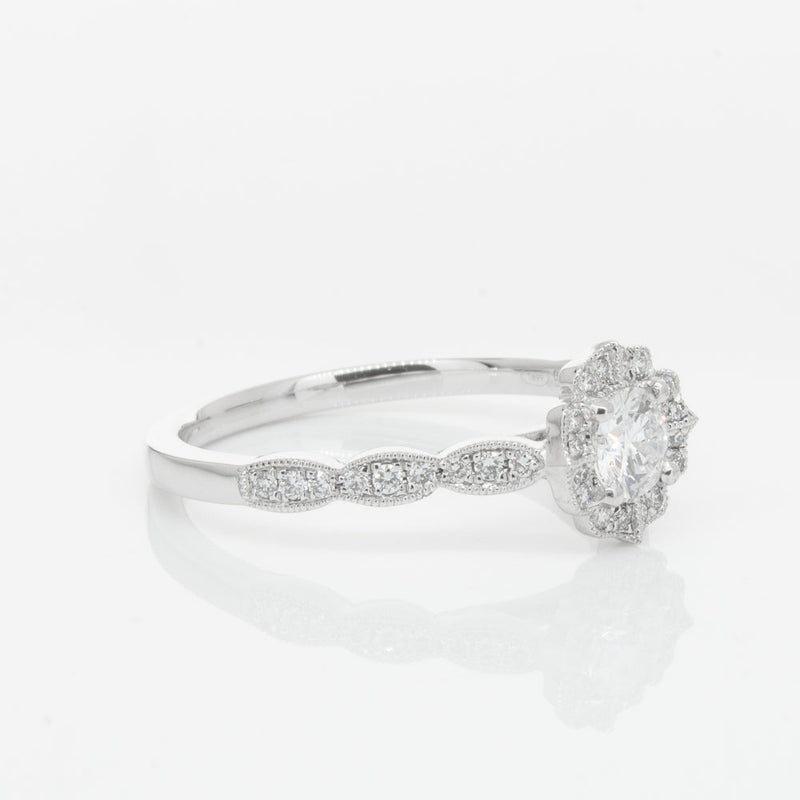 18ct White Gold .30ct Diamond Paramount Ring-Ring-Walker & Hall