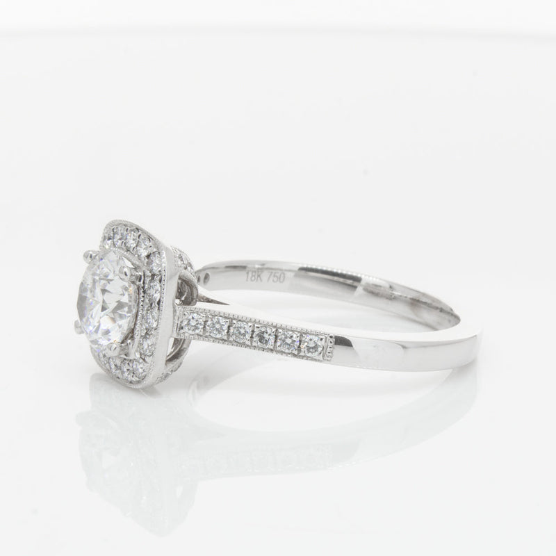 18ct White Gold 1.00ct Diamond Aurora Ring-Ring-Walker & Hall