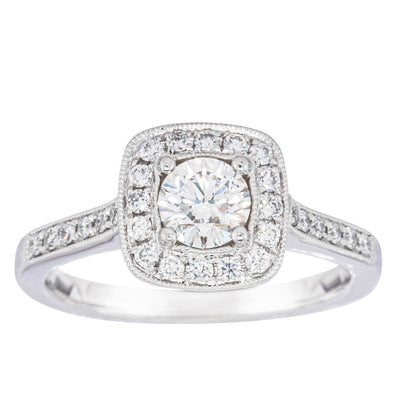 18ct White Gold .50ct Diamond Aurora Ring-Ring-Walker & Hall