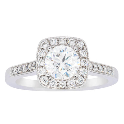 18ct White Gold 1.00ct Diamond Aurora Ring-Ring-Walker & Hall
