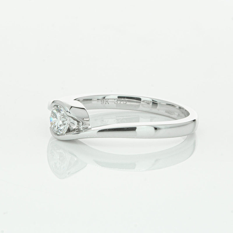 18ct White Gold .35ct Diamond Embrace Ring-Ring-Walker & Hall