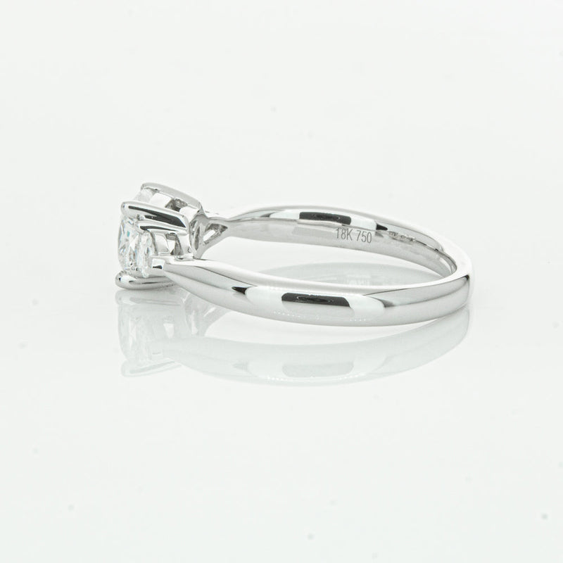18ct White Gold 1.01ct Cushion Cut Diamond Ayla Ring-Ring-Walker & Hall