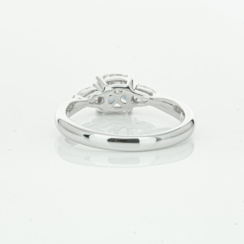 18ct White Gold 1.01ct Cushion Cut Diamond Ayla Ring-Ring-Walker & Hall