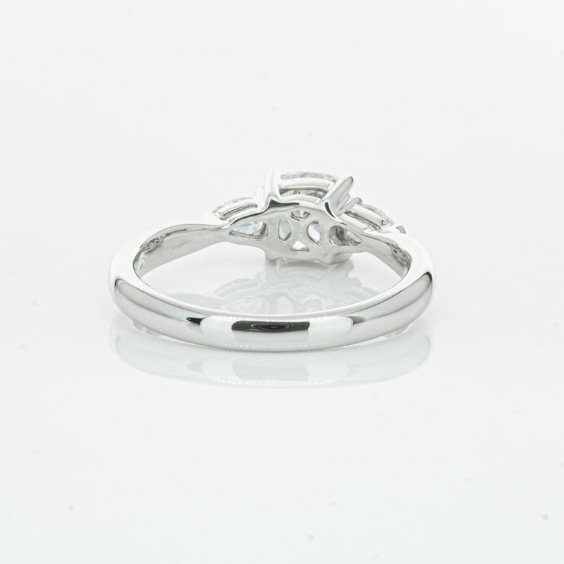 18ct White Gold 1.01ct Cushion Cut Diamond Ayla Ring-Ring-Walker & Hall