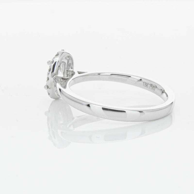 18ct White Gold .50ct Oval Cut Diamond Nina Ring-Ring-Walker & Hall