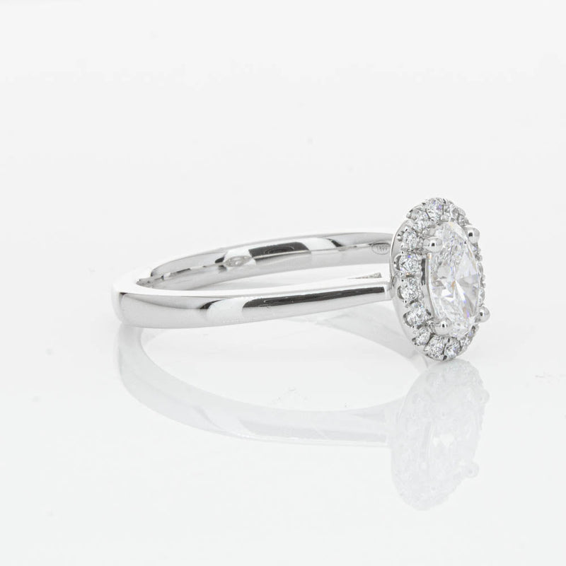18ct White Gold .50ct Oval Cut Diamond Nina Ring-Ring-Walker & Hall