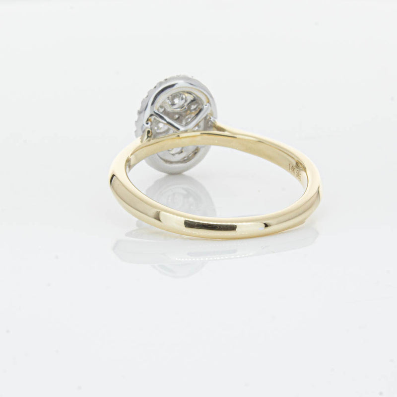 14ct Yellow Gold Diamond Oval Saturn Ring-Ring-Walker & Hall