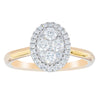 14ct Yellow Gold Diamond Oval Saturn Ring-Ring-Walker & Hall