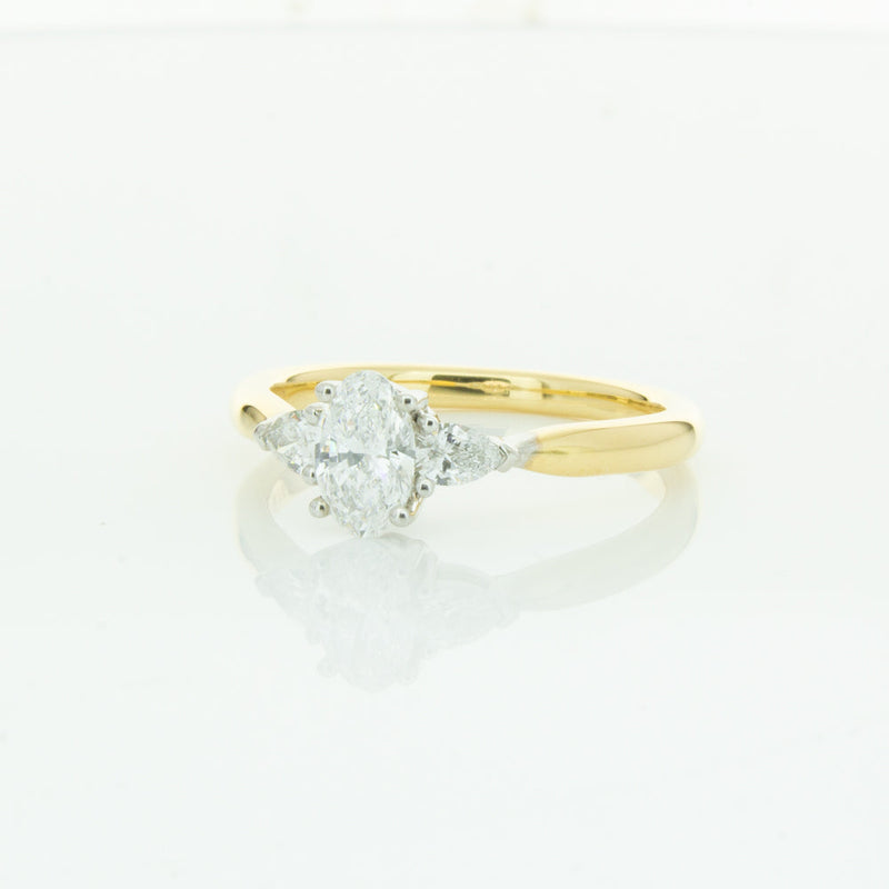 18ct Yellow Gold .50ct Oval Cut Diamond Ayla Ring-Ring-Walker & Hall