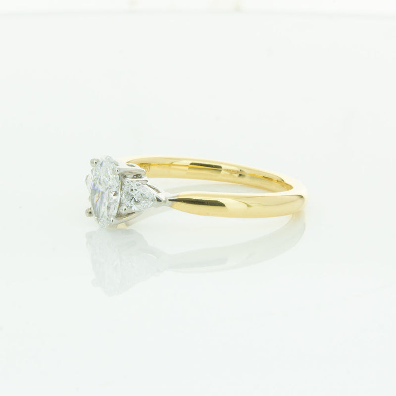 18ct Yellow Gold .50ct Oval Cut Diamond Ayla Ring-Ring-Walker & Hall