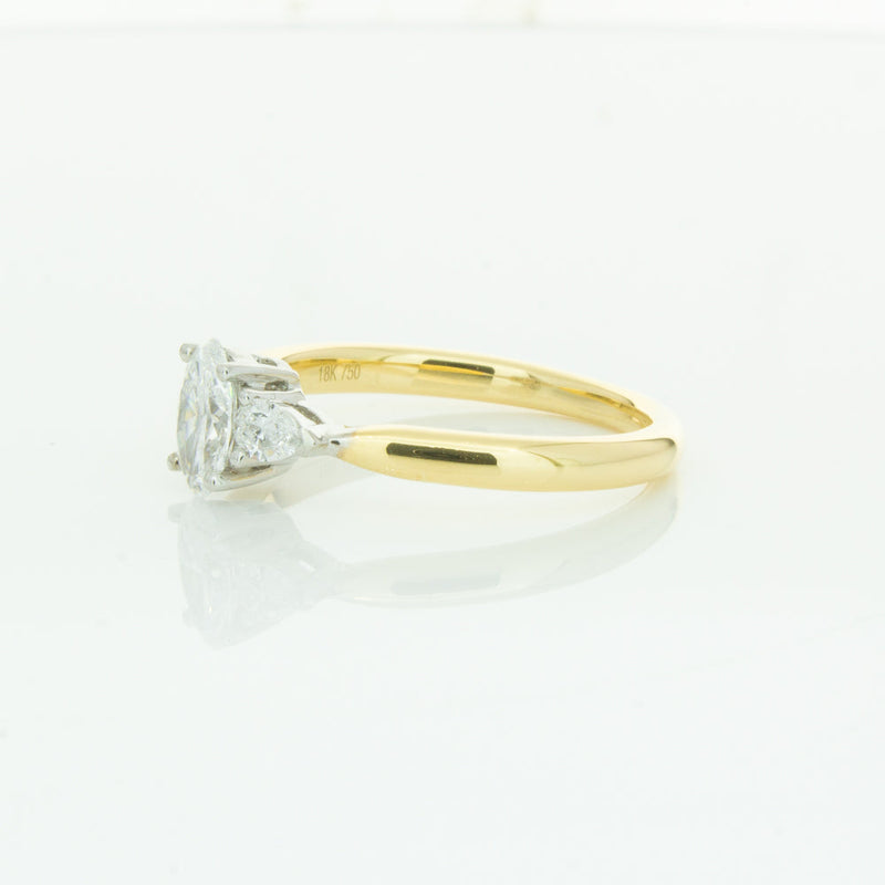 18ct Yellow Gold .50ct Oval Cut Diamond Ayla Ring-Ring-Walker & Hall