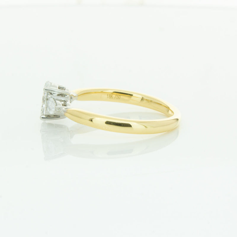 18ct Yellow Gold .50ct Oval Cut Diamond Ayla Ring-Ring-Walker & Hall