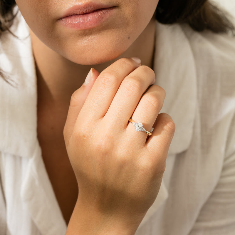 18ct Yellow Gold .50ct Oval Cut Diamond Ayla Ring-Ring-Walker & Hall