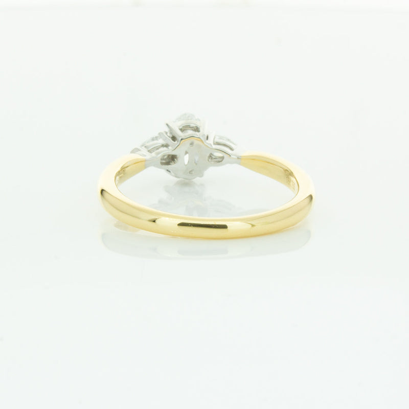 18ct Yellow Gold .50ct Oval Cut Diamond Ayla Ring-Ring-Walker & Hall