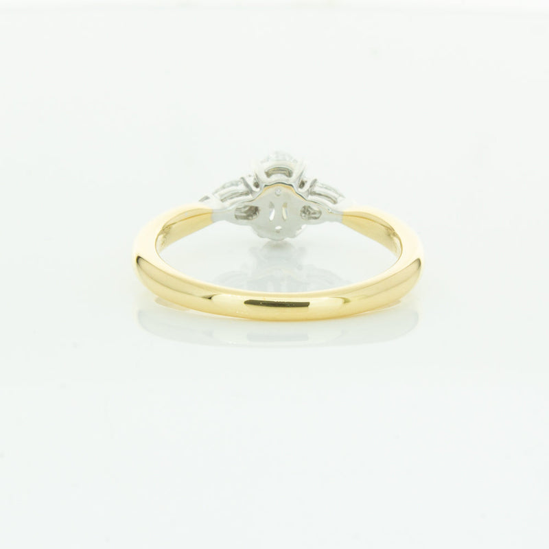 18ct Yellow Gold .50ct Oval Cut Diamond Ayla Ring-Ring-Walker & Hall