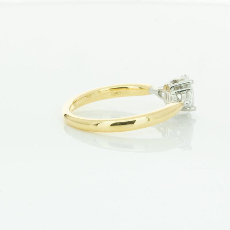 18ct Yellow Gold .50ct Oval Cut Diamond Ayla Ring-Ring-Walker & Hall