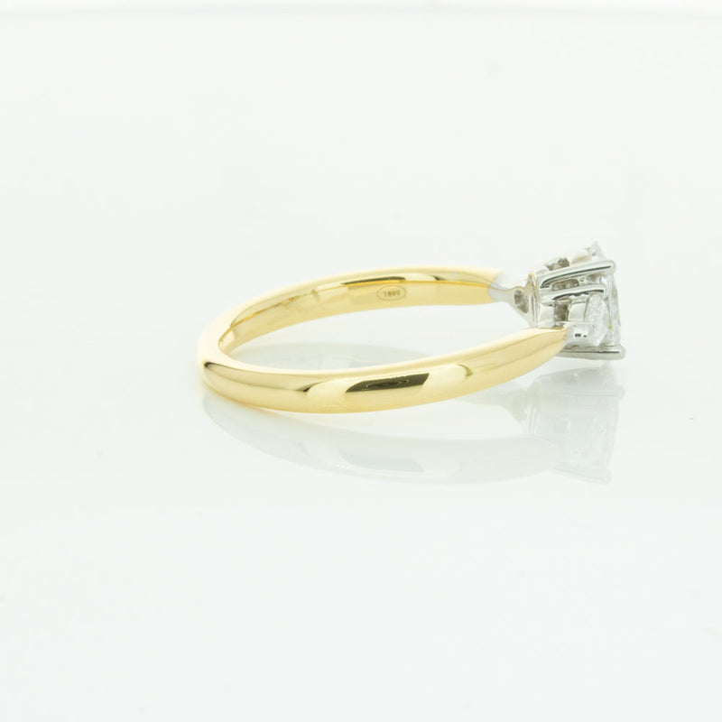 18ct Yellow Gold .50ct Oval Cut Diamond Ayla Ring-Ring-Walker & Hall