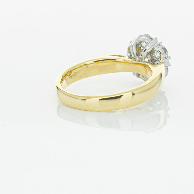 18ct Yellow Gold 1.20ct Diamond Lotus Ring-Ring-Walker & Hall