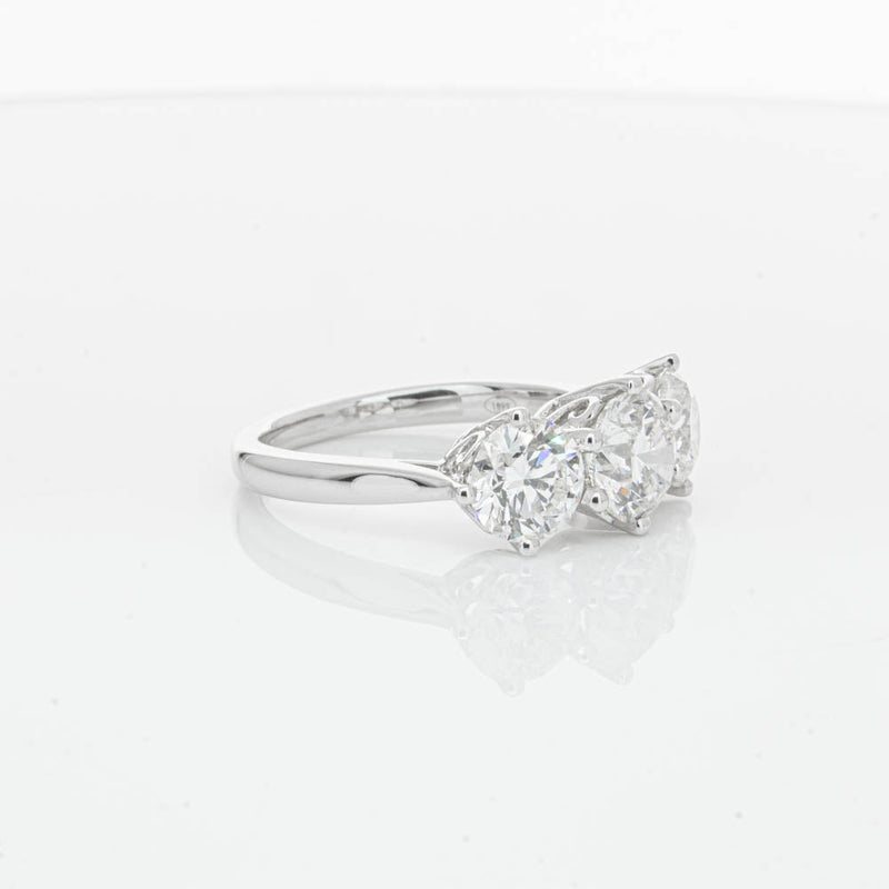 18ct White Gold 3.02ct Diamond Coronado Ring-Ring-Walker & Hall