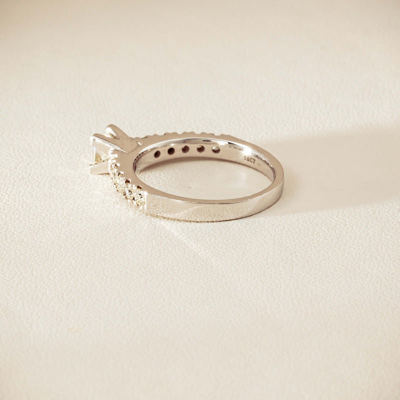 Deja Vu 18ct White Gold .40ct Princess Cut Diamond Ring - Ring - Walker & Hall
