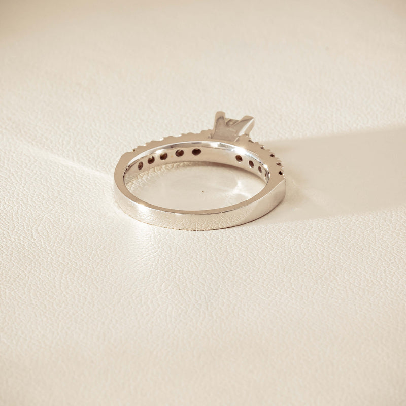 Deja Vu 18ct White Gold .40ct Princess Cut Diamond Ring - Ring - Walker & Hall