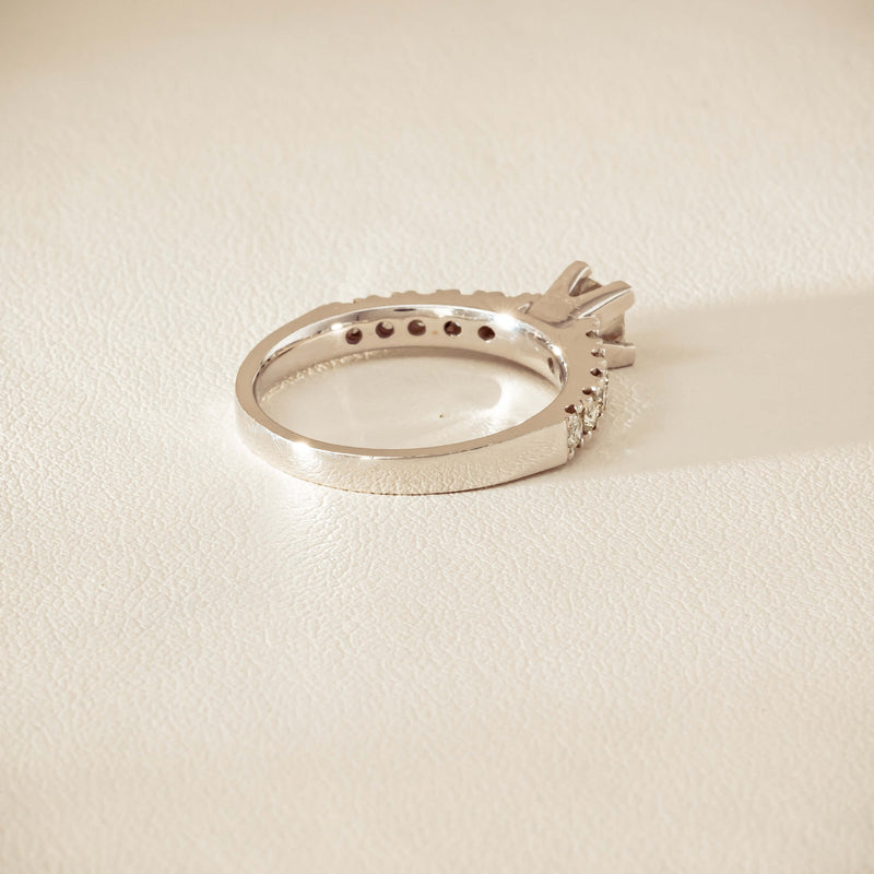 Deja Vu 18ct White Gold .40ct Princess Cut Diamond Ring - Ring - Walker & Hall