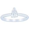 18ct White Gold .52ct Pear Cut Diamond Venetian Ring-Ring-Walker & Hall