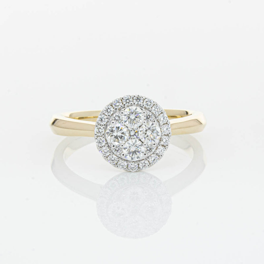 14ct Yellow Gold Diamond Saturn Ring-Ring-Walker & Hall