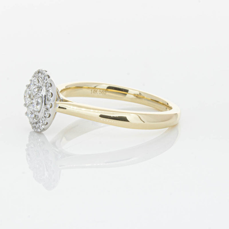 14ct Yellow Gold Diamond Saturn Ring-Ring-Walker & Hall