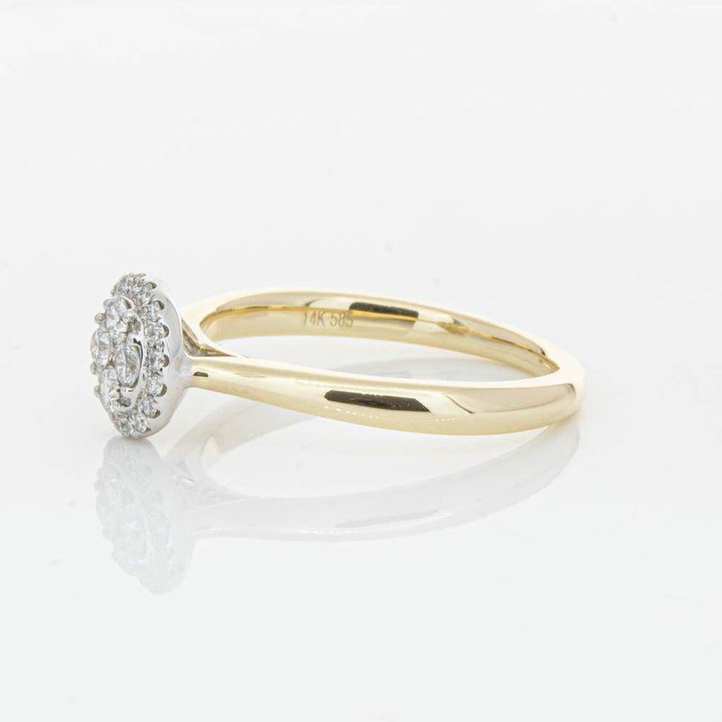 14ct Yellow Gold Diamond Mini Saturn Ring-Ring-Walker & Hall