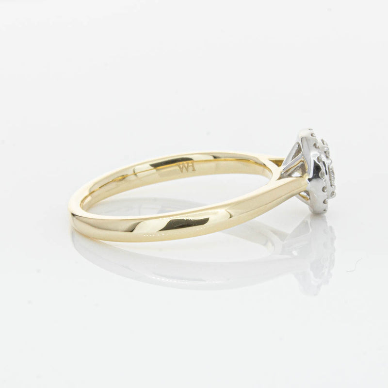 14ct Yellow Gold Diamond Mini Saturn Ring-Ring-Walker & Hall