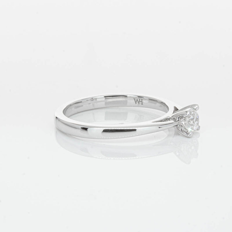 14ct White Gold .30ct Diamond Luna Ring-Ring-Walker & Hall