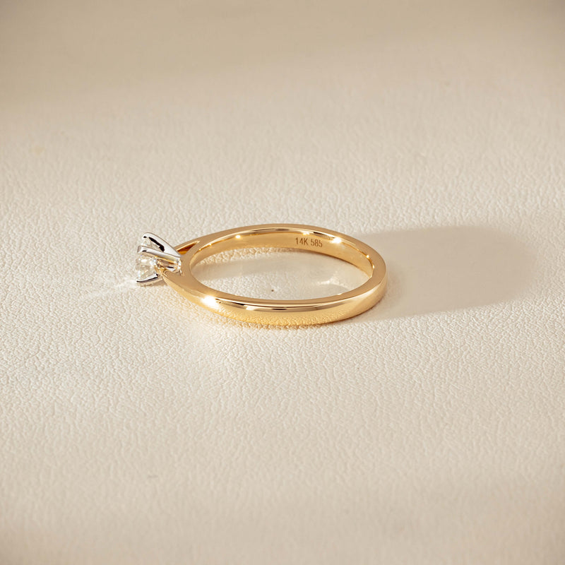 14ct Yellow Gold .30ct Diamond Luna Ring - Ring - Walker & Hall
