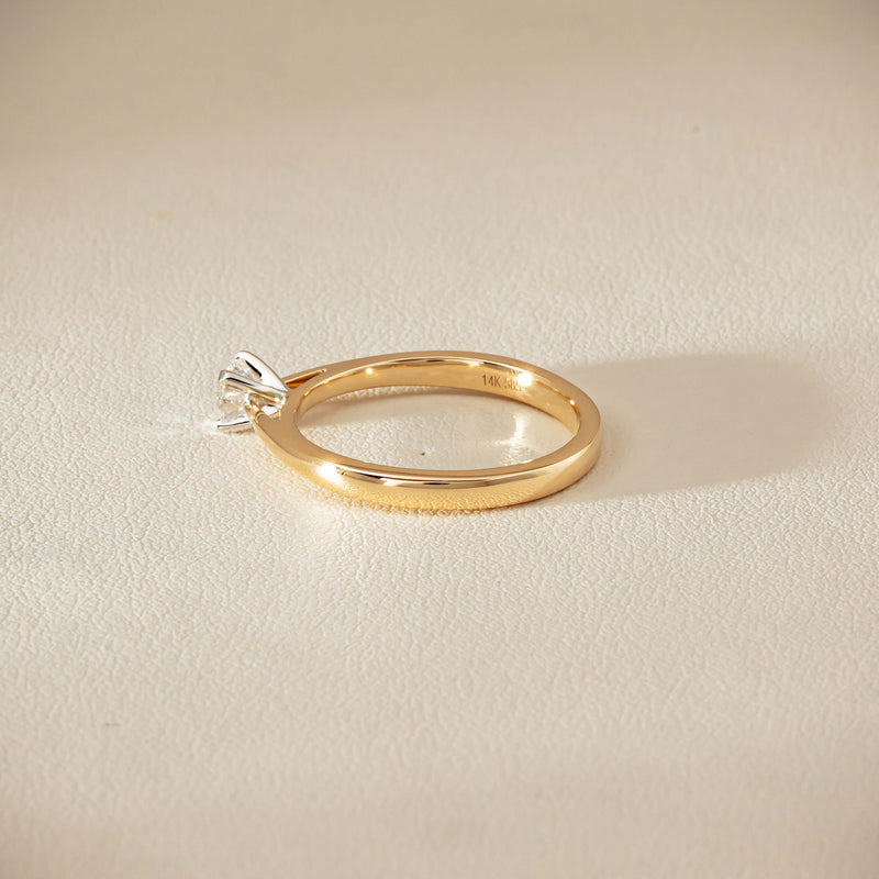 14ct Yellow Gold .30ct Diamond Luna Ring - Ring - Walker & Hall