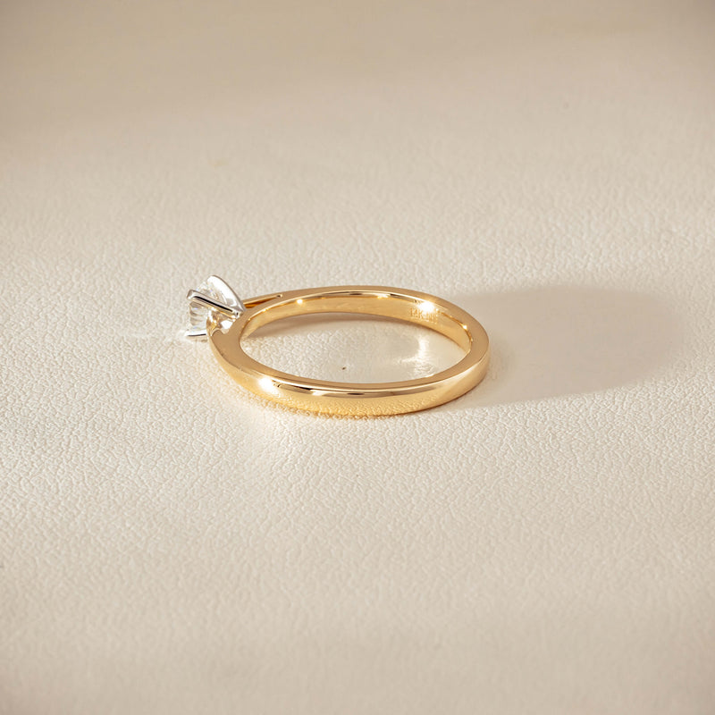 14ct Yellow Gold .30ct Diamond Luna Ring - Ring - Walker & Hall