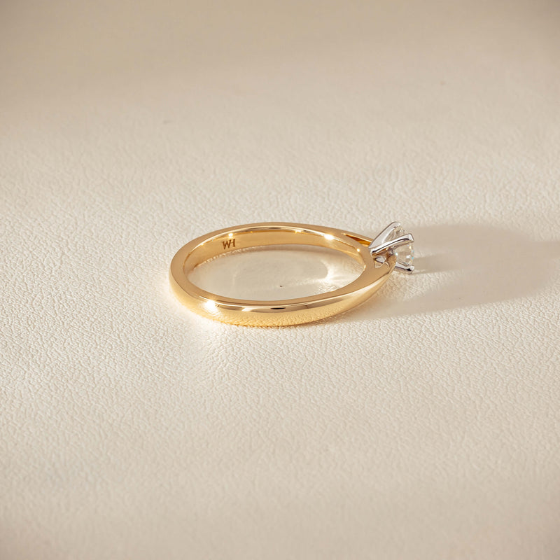 14ct Yellow Gold .30ct Diamond Luna Ring - Ring - Walker & Hall