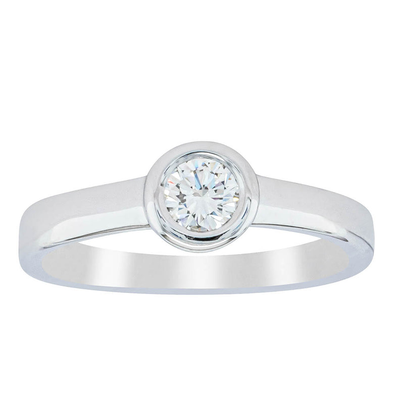 Deja Vu 17ct White Gold .26ct Diamond Ring-Ring-Walker & Hall