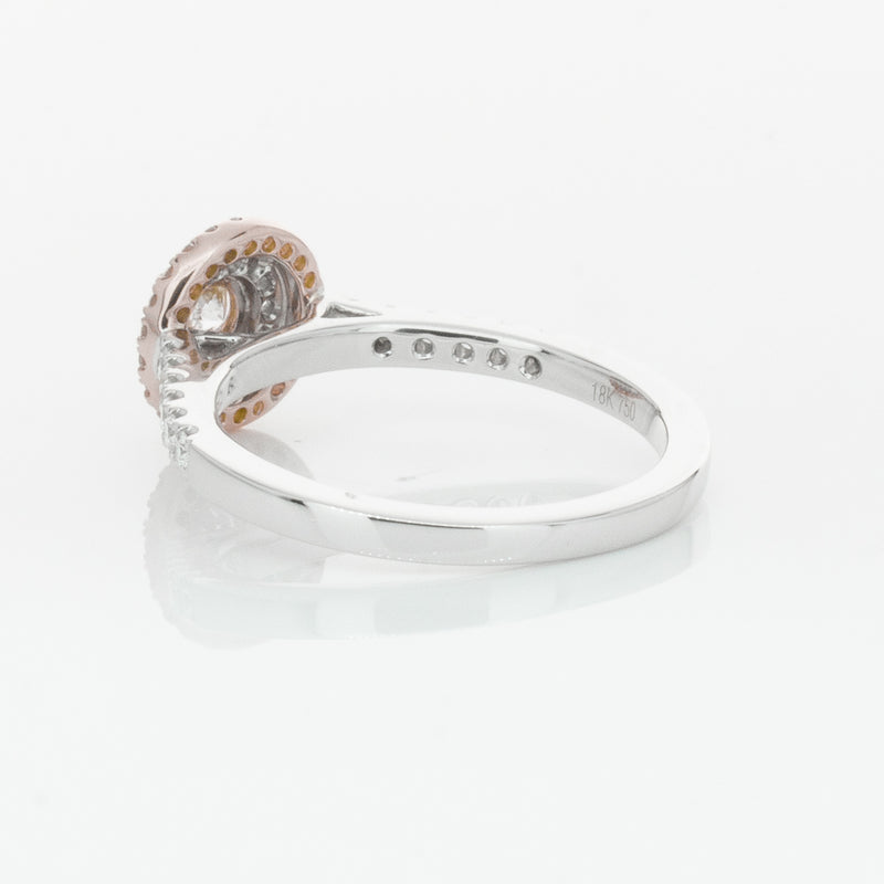 18ct White & Rose Gold .23ct Diamond Rosa Ring-Ring-Walker & Hall
