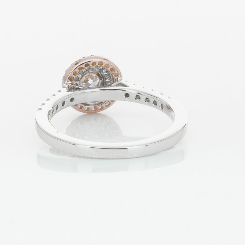 18ct White & Rose Gold .23ct Diamond Rosa Ring-Ring-Walker & Hall