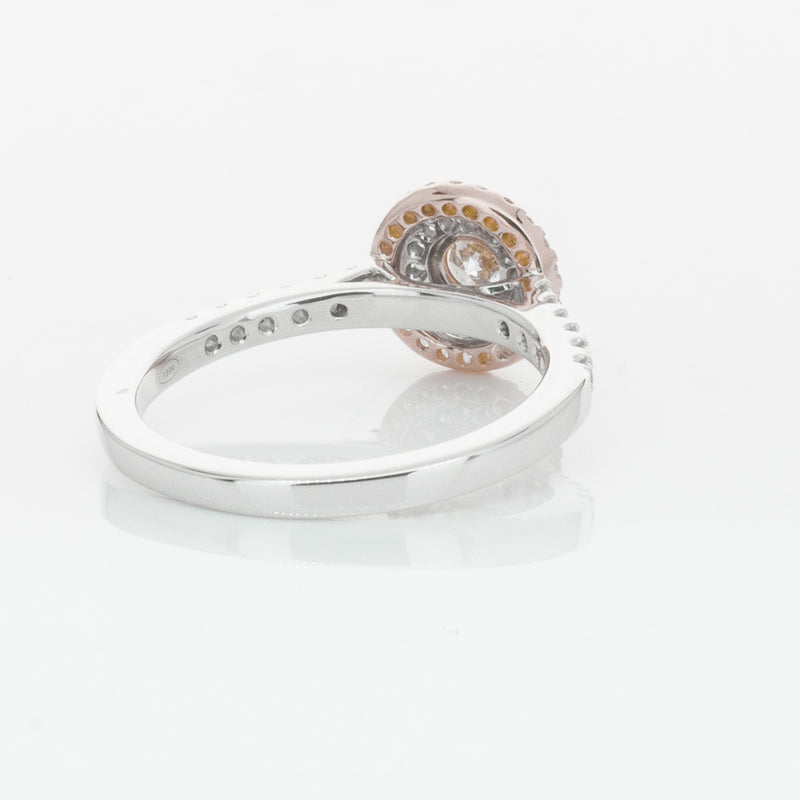 18ct White & Rose Gold .23ct Diamond Rosa Ring-Ring-Walker & Hall