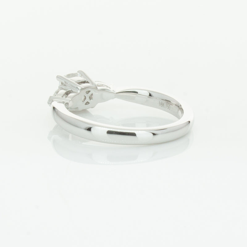 18ct White Gold .76ct Cushion Cut Diamond Ayla Ring-Ring-Walker & Hall