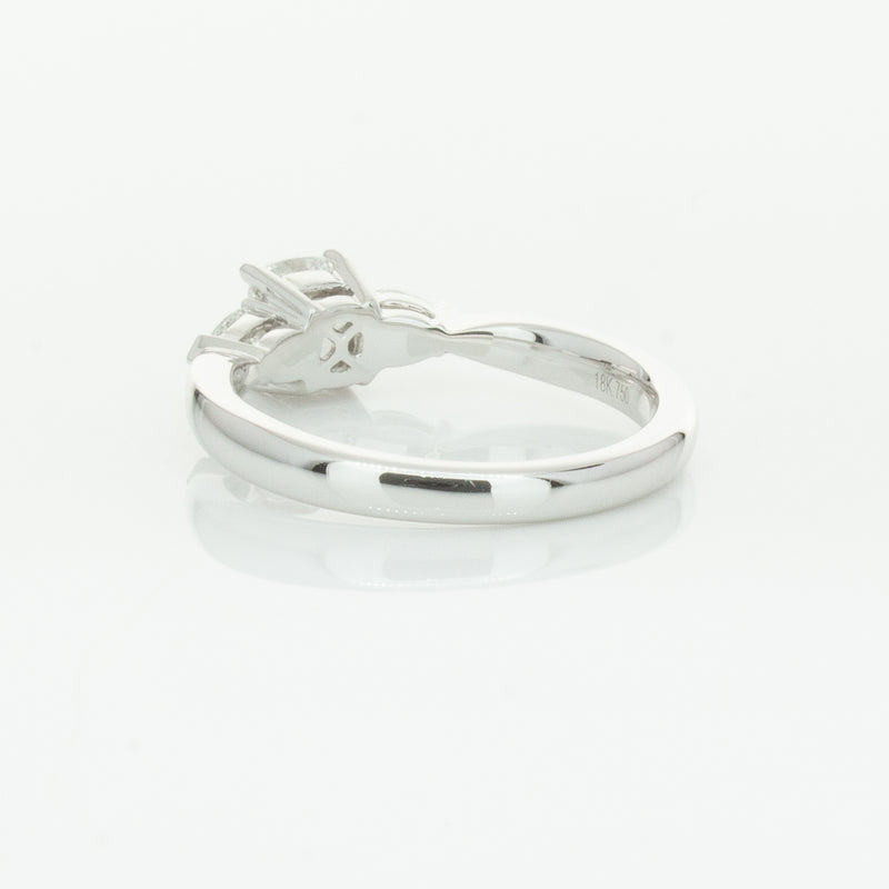 18ct White Gold .76ct Cushion Cut Diamond Ayla Ring-Ring-Walker & Hall
